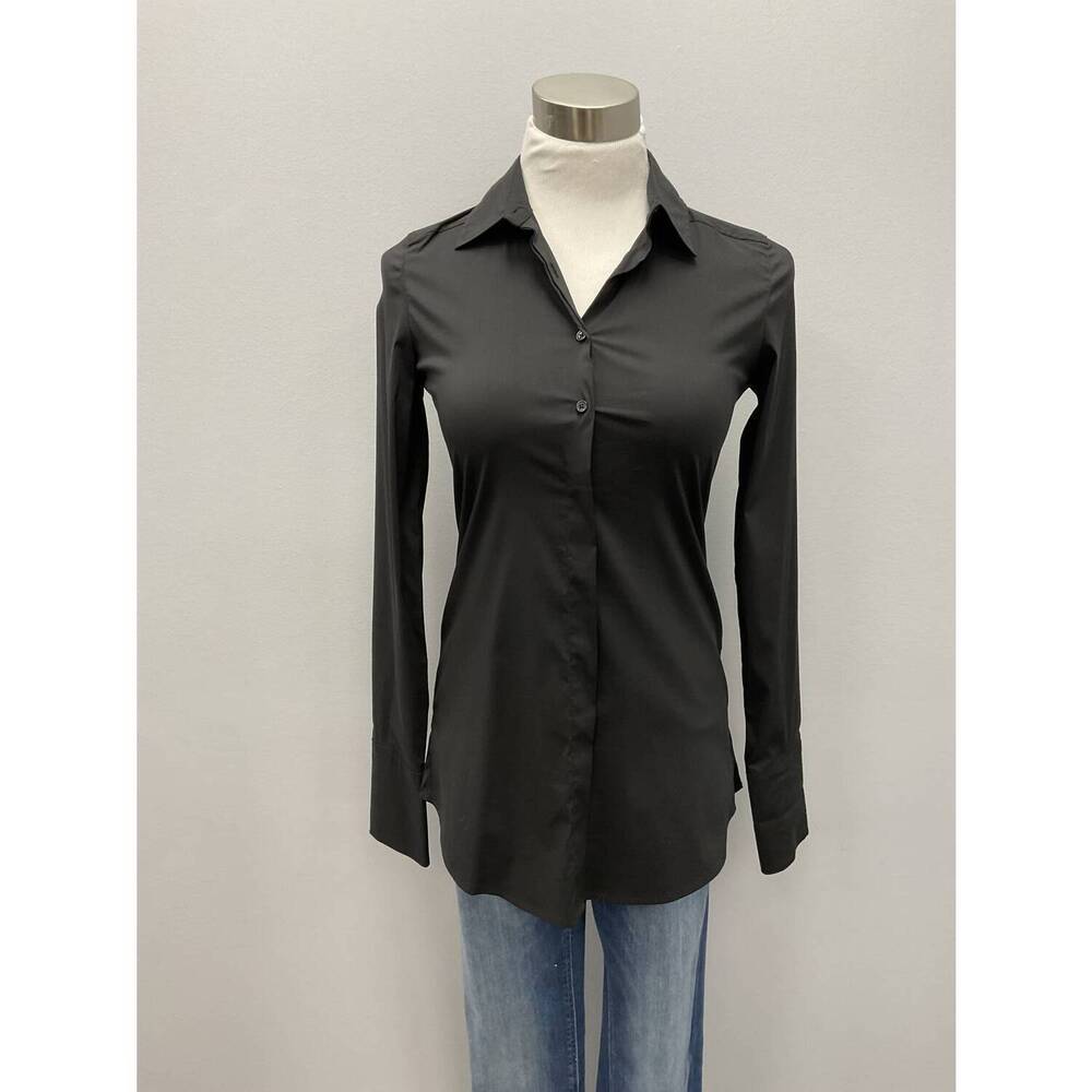 NEW JORDAN LOUIS long sleeves cotton stretch shirt in black